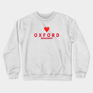 Oxford Mississippi with heart Crewneck Sweatshirt